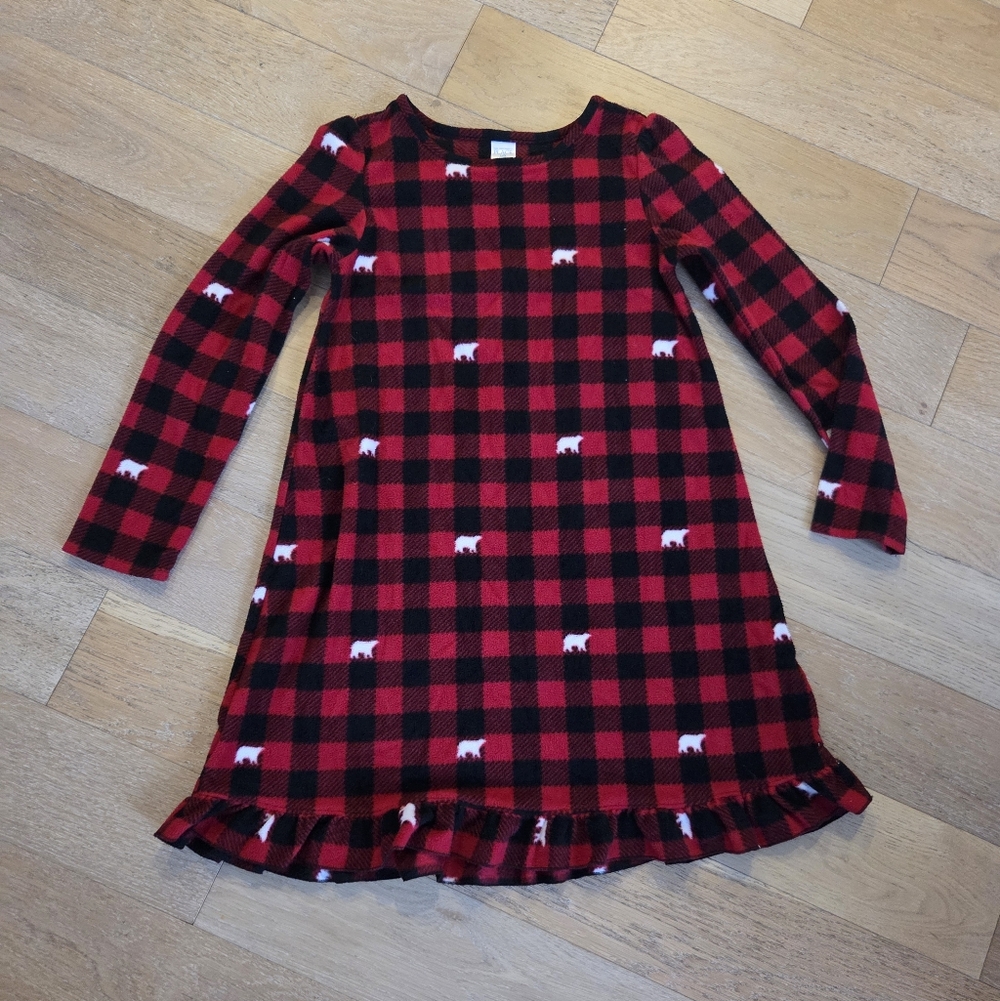 THE CHILDREN'S PLACE | Buffalo Plaid Long Sleeve Nightgown Pajamas